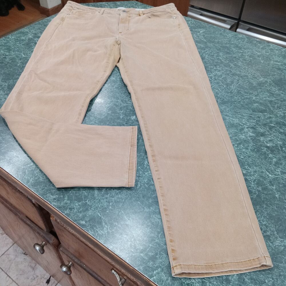 J. Jill Denim Boyfriend Straight Leg Ankle Sz 12 Waist 34” Inseam 29” Mid Rise